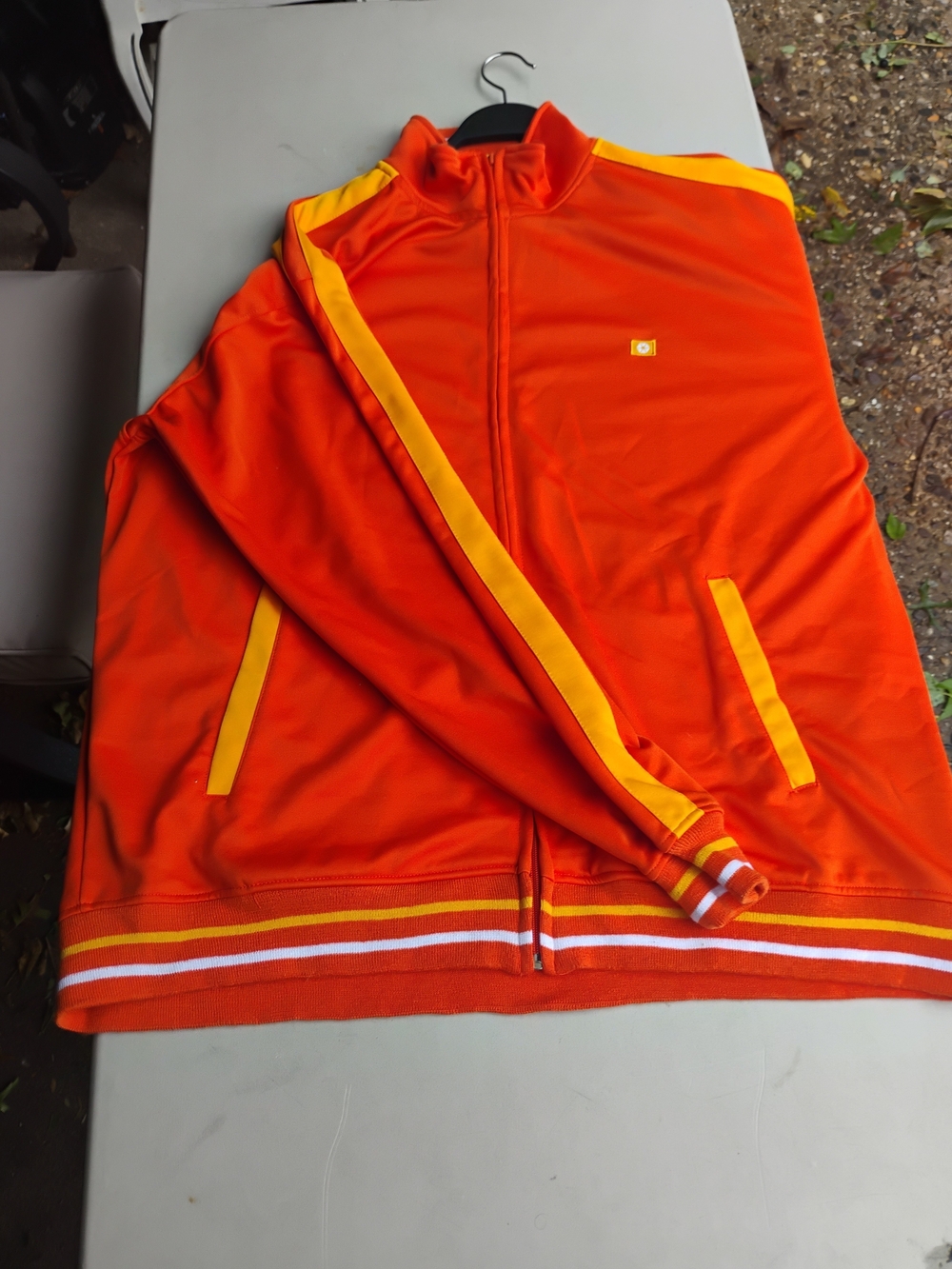 South Pole Orange Track Jacket with Yellow Trim